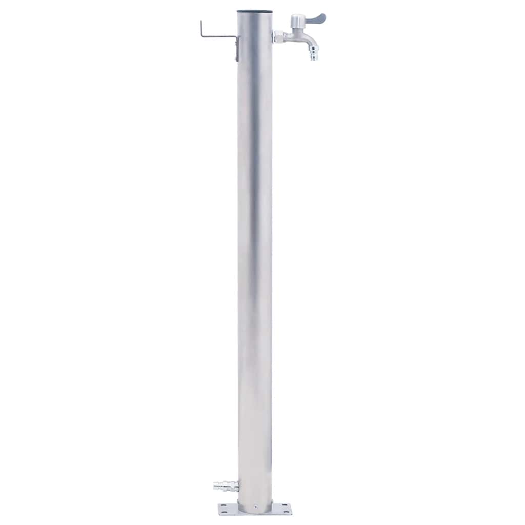 Garden Water Column 80 cm Stainless Steel Round