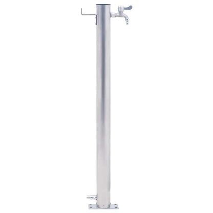 Garden Water Column 80 cm Stainless Steel Round