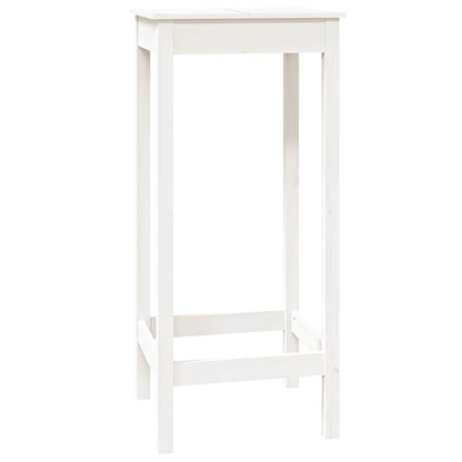 Bar Table White 50x50x110 cm Solid Wood Pine