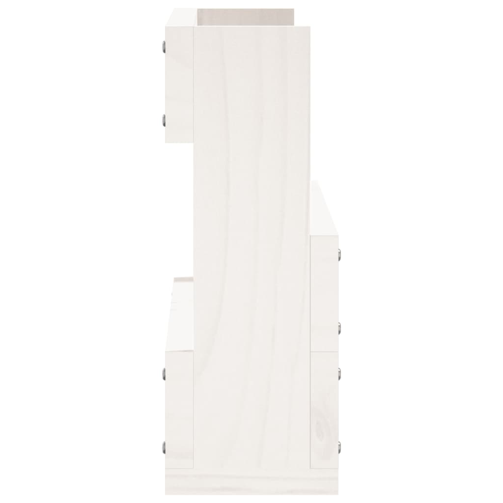 Wall-mounted Shoe Racks 2 pcs White 59x9x23 cm Solid Wood Pine
