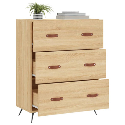 Chest of Drawers Sonoma Oak 69.5x34x90 cm Engineered Wood