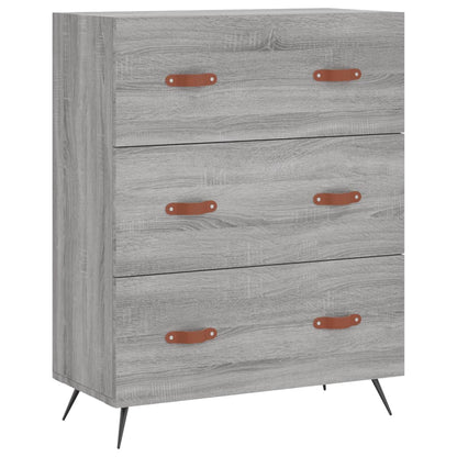 Chest of Drawers Grey Sonoma 69.5x34x90 cm Engineered Wood