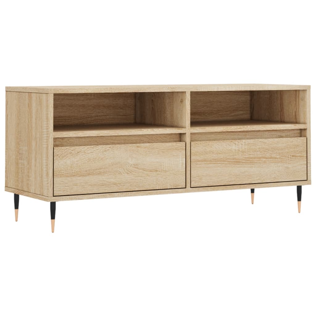 TV Cabinet Sonoma Oak 100x34.5x44.5 cm Engineered Wood