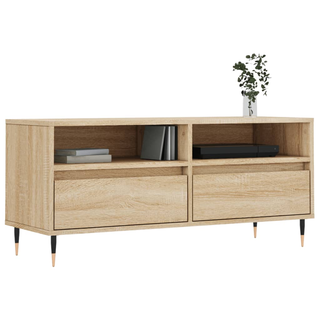 TV Cabinet Sonoma Oak 100x34.5x44.5 cm Engineered Wood