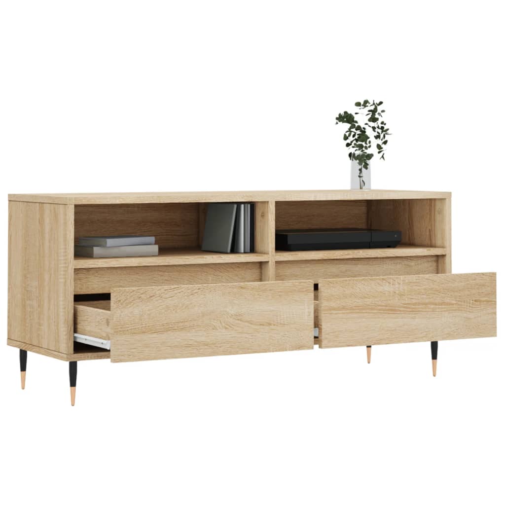 TV Cabinet Sonoma Oak 100x34.5x44.5 cm Engineered Wood