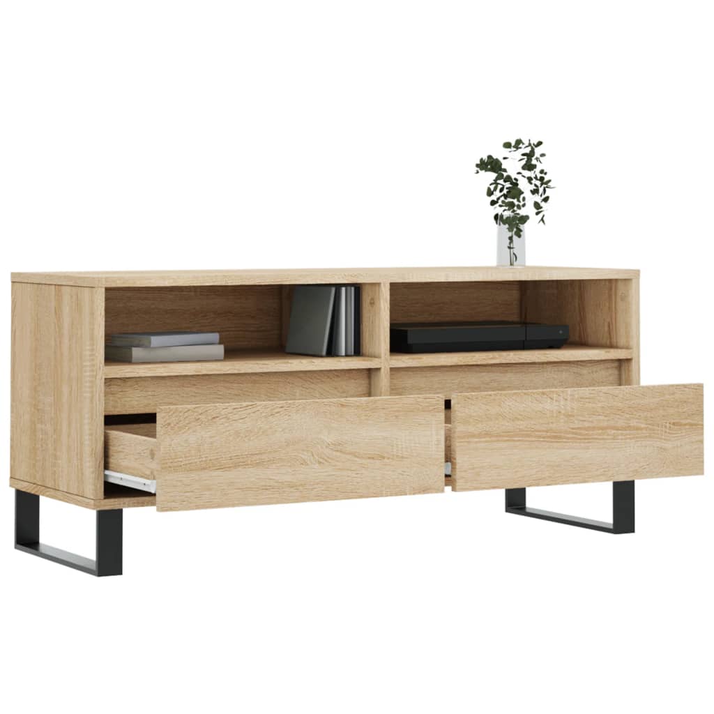 TV Cabinet Sonoma Oak 100x34.5x44.5 cm Engineered Wood
