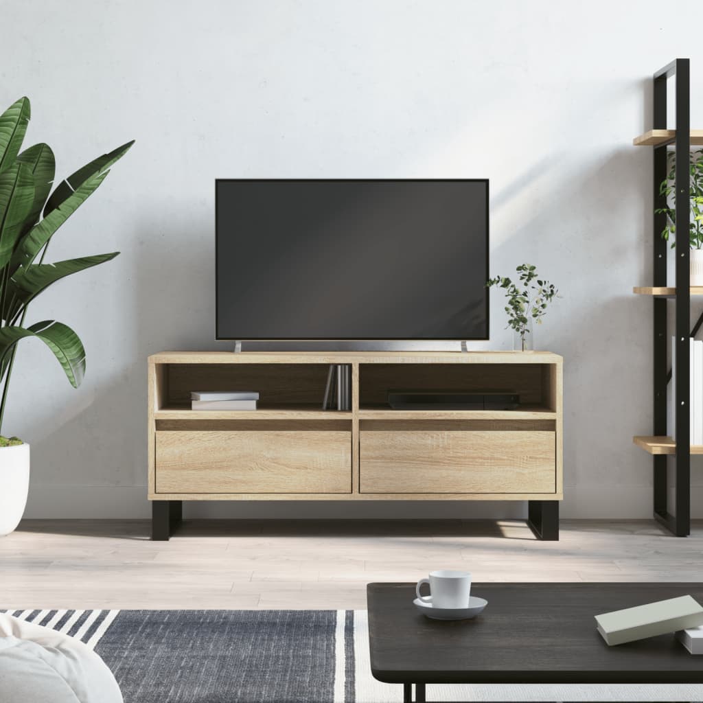 TV Cabinet Sonoma Oak 100x34.5x44.5 cm Engineered Wood