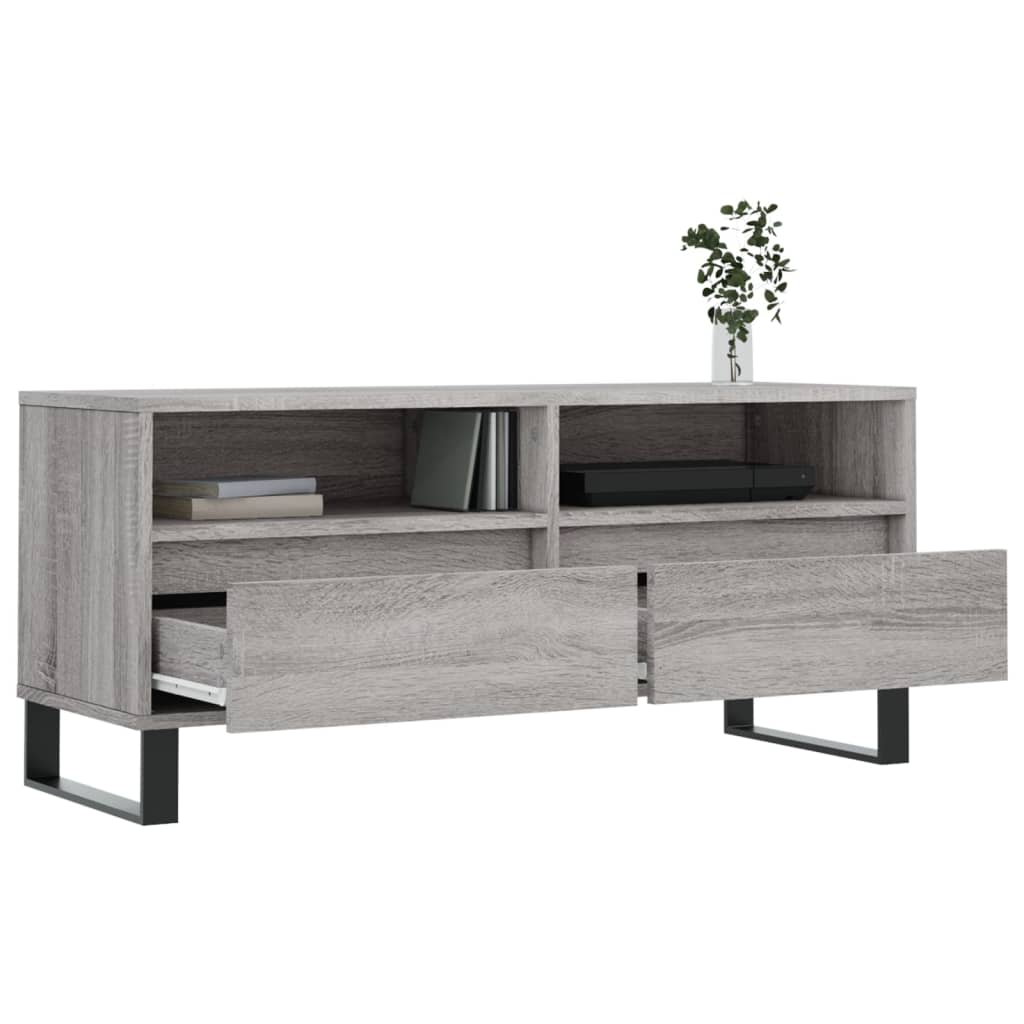 TV Cabinet Grey Sonoma 100x34.5x44.5 cm Engineered Wood