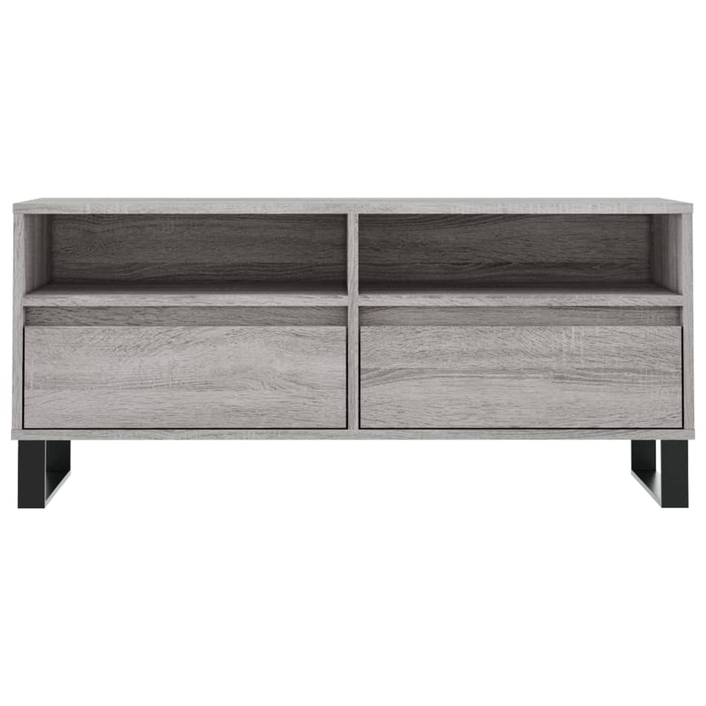 TV Cabinet Grey Sonoma 100x34.5x44.5 cm Engineered Wood