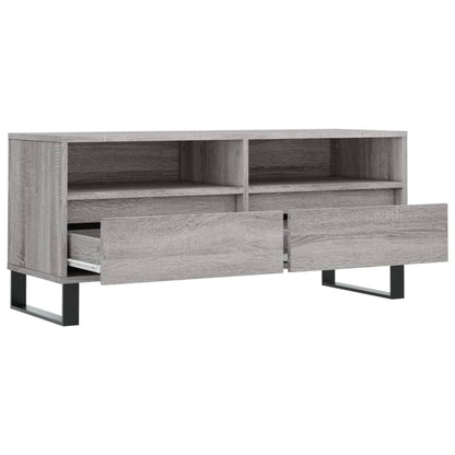 TV Cabinet Grey Sonoma 100x34.5x44.5 cm Engineered Wood