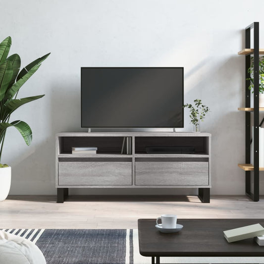 TV Cabinet Grey Sonoma 100x34.5x44.5 cm Engineered Wood