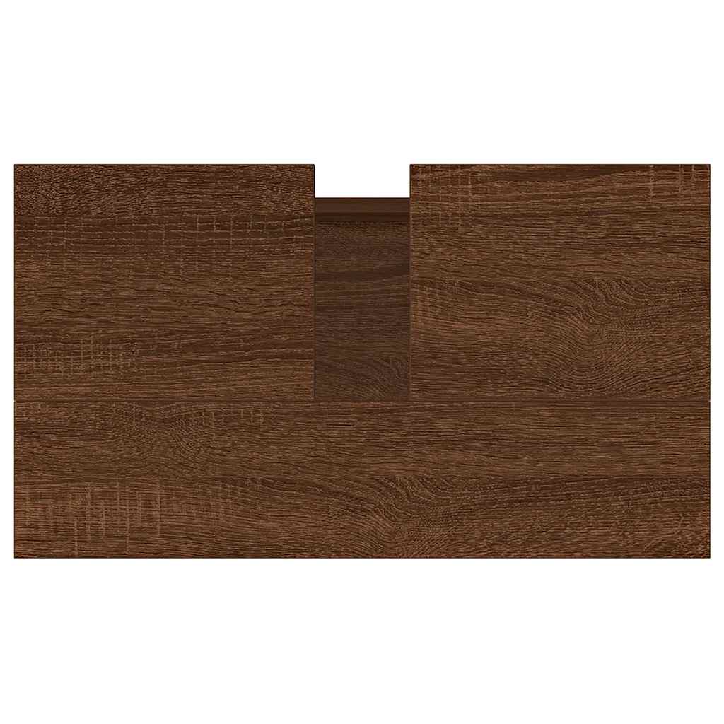 Bathroom Cabinet Brown Oak 58x33x60 cm Engineered Wood