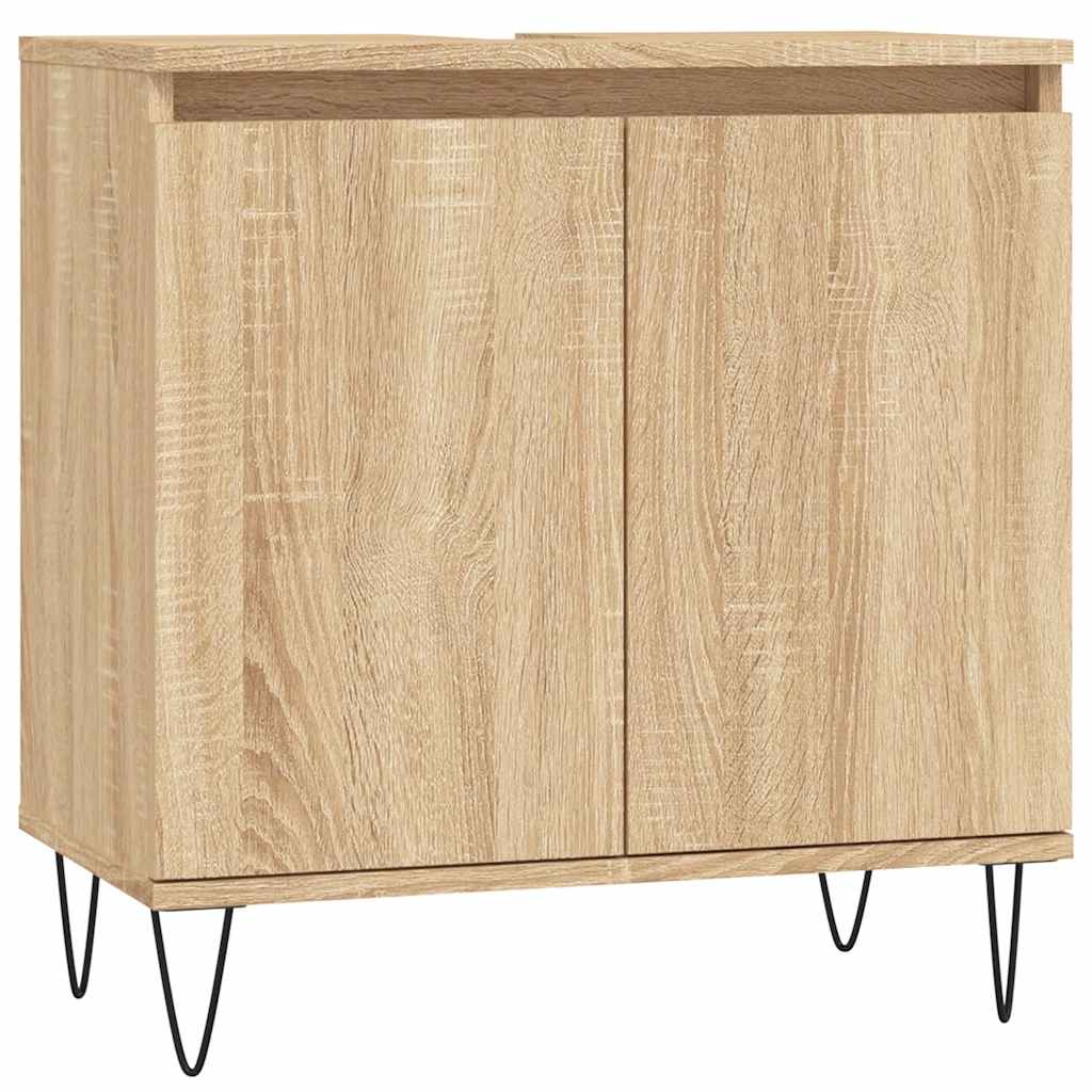Bathroom Cabinet Sonoma Oak 58x33x60 cm Engineered Wood