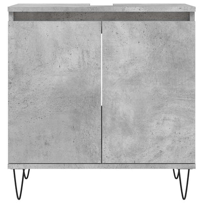 Bathroom Cabinet Concrete Grey 58x33x60 cm Engineered Wood