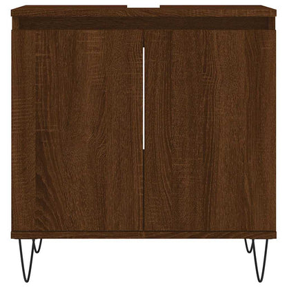 Bathroom Cabinet Brown Oak 58x33x60 cm Engineered Wood