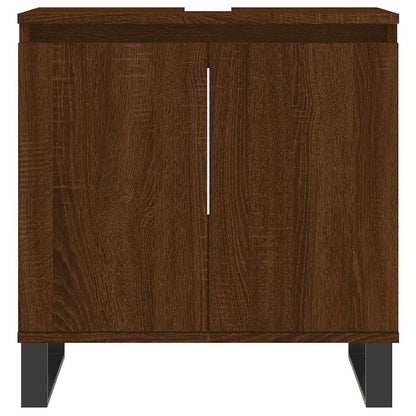 Bathroom Cabinet Brown Oak 58x33x60 cm Engineered Wood