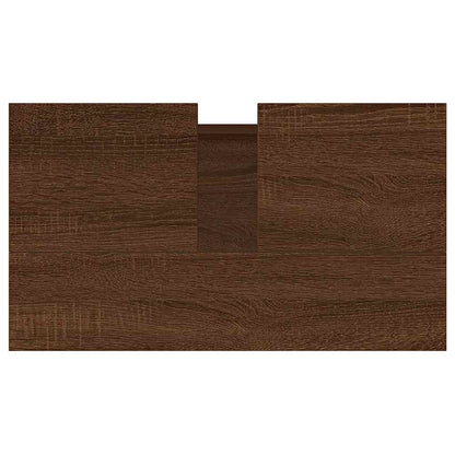 Bathroom Cabinet Brown Oak 58x33x60 cm Engineered Wood