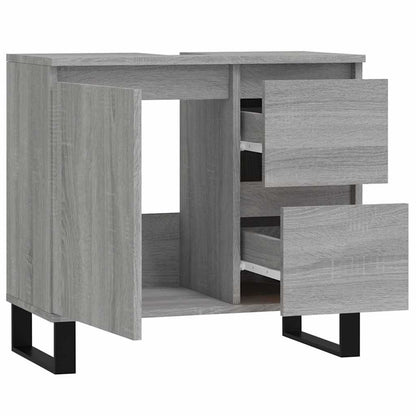 Bathroom Cabinet Grey Sonoma 65x33x60 cm Engineered Wood