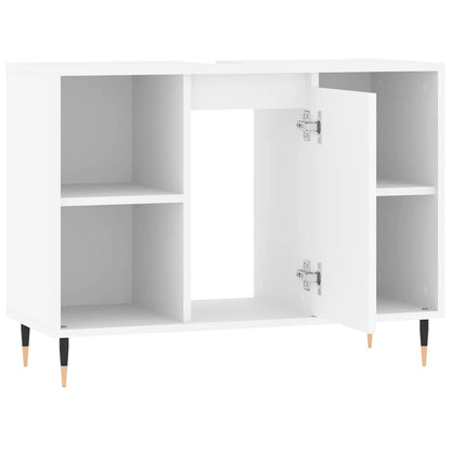 Bathroom Cabinet White 80x33x60 cm Engineered Wood