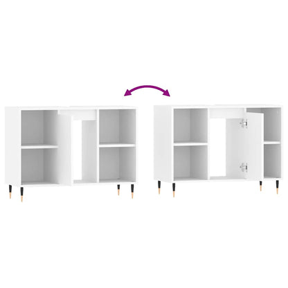 Bathroom Cabinet White 80x33x60 cm Engineered Wood