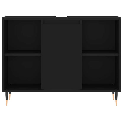 Bathroom Cabinet Black 80x33x60 cm Engineered Wood