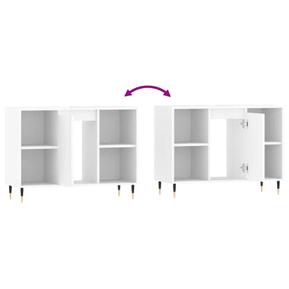 Bathroom Cabinet High Gloss White 80x33x60 cm Engineered Wood
