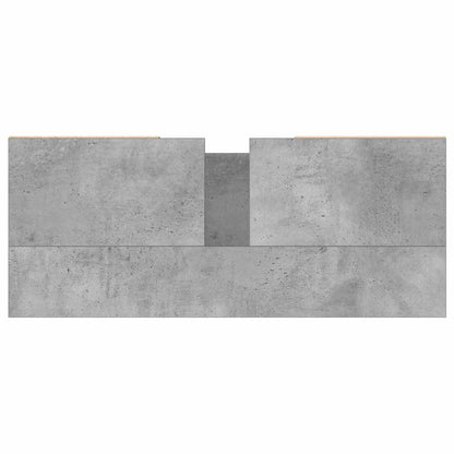 Bathroom Cabinet Concrete Grey 80x33x60 cm Engineered Wood