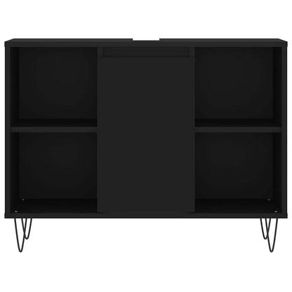Bathroom Cabinet Black 80x33x60 cm Engineered Wood