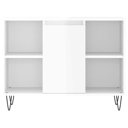 Bathroom Cabinet High Gloss White 80x33x60 cm Engineered Wood