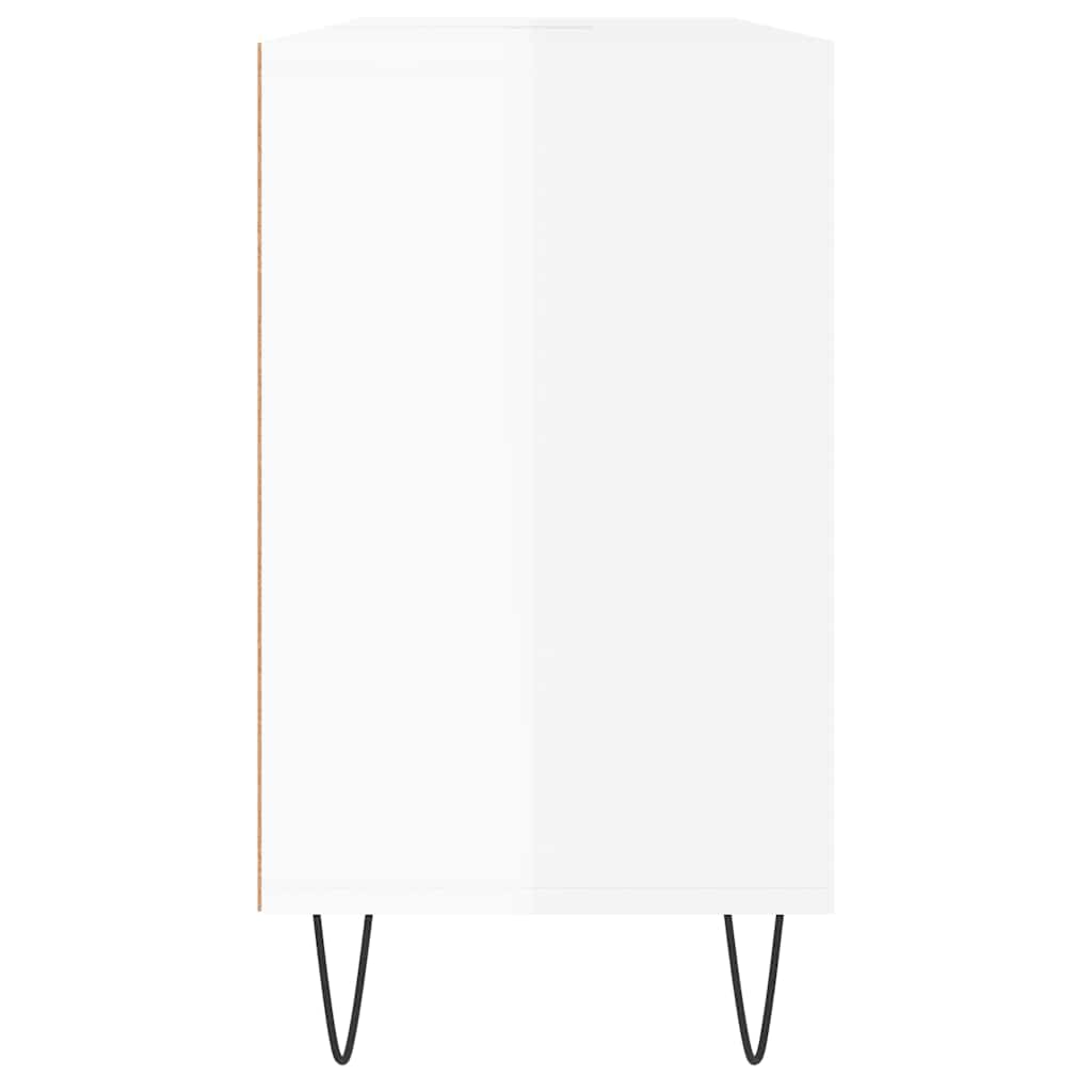 Bathroom Cabinet High Gloss White 80x33x60 cm Engineered Wood