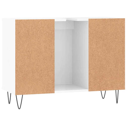 Bathroom Cabinet High Gloss White 80x33x60 cm Engineered Wood