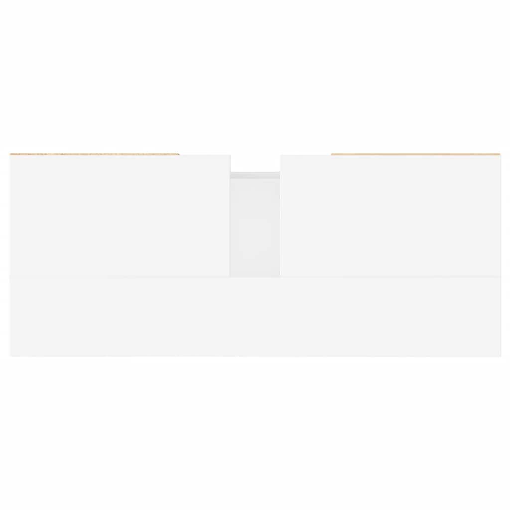 Bathroom Cabinet High Gloss White 80x33x60 cm Engineered Wood