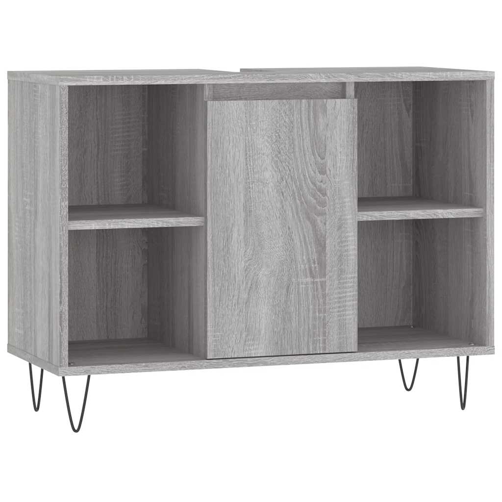 Bathroom Cabinet Grey Sonoma 80x33x60 cm Engineered Wood