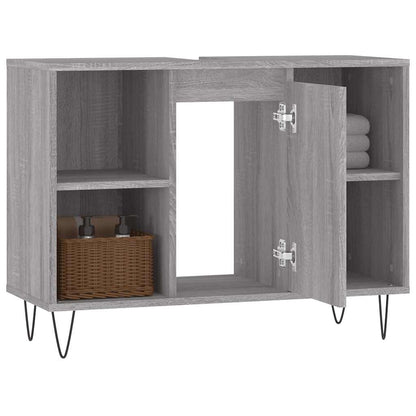 Bathroom Cabinet Grey Sonoma 80x33x60 cm Engineered Wood
