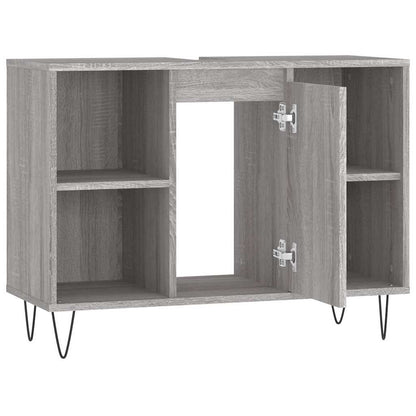 Bathroom Cabinet Grey Sonoma 80x33x60 cm Engineered Wood