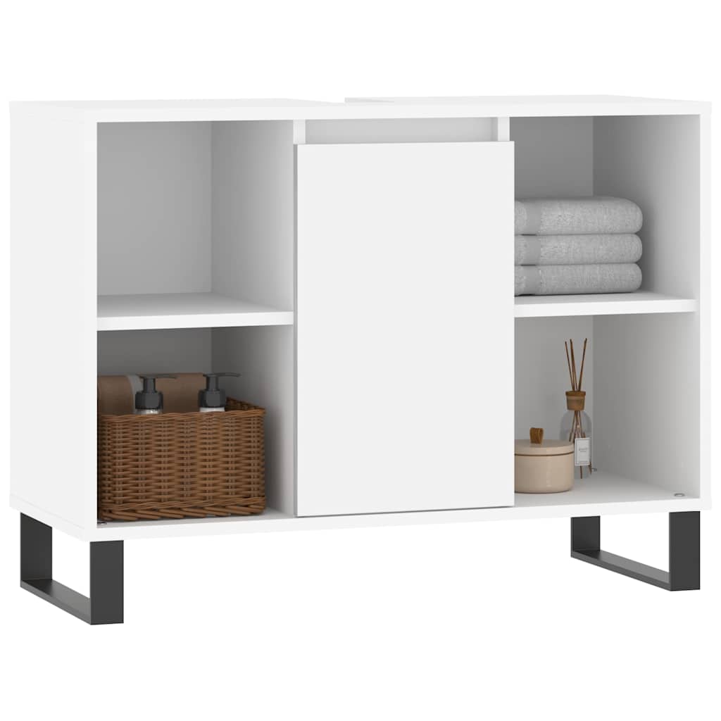 Bathroom Cabinet White 80x33x60 cm Engineered Wood