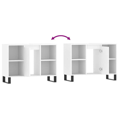 Bathroom Cabinet White 80x33x60 cm Engineered Wood