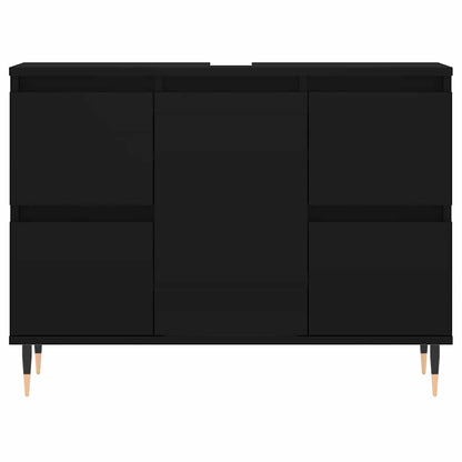 Bathroom Cabinet Black 80x33x60 cm Engineered Wood