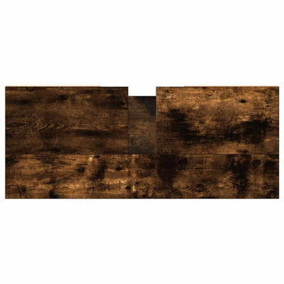 Bathroom Cabinet Smoked Oak 80x33x60 cm Engineered Wood