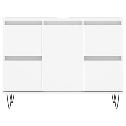 Bathroom Cabinet White 80x33x60 cm Engineered Wood