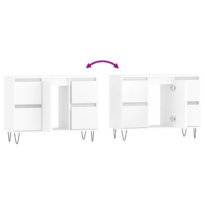 Bathroom Cabinet White 80x33x60 cm Engineered Wood