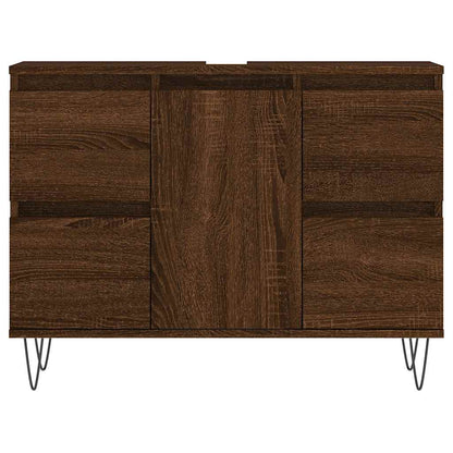 Bathroom Cabinet Brown Oak 80x33x60 cm Engineered Wood