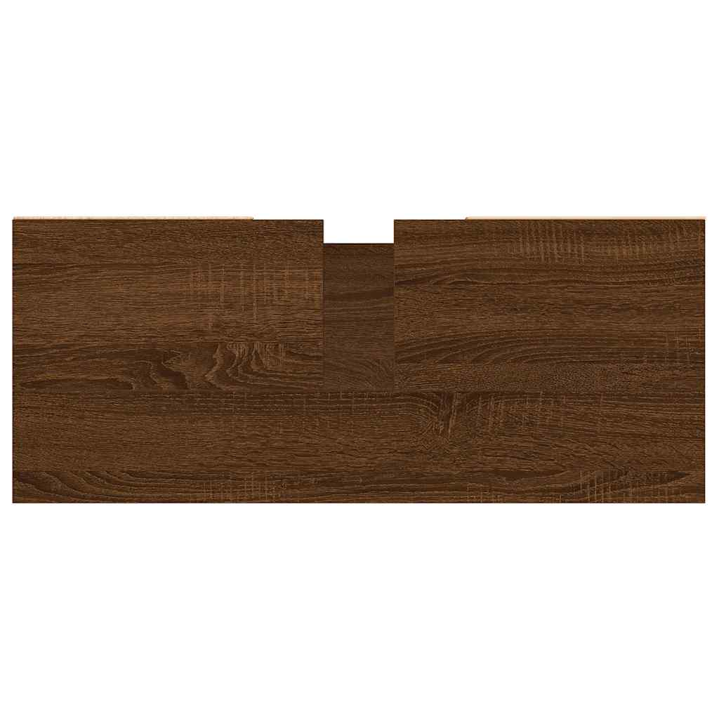 Bathroom Cabinet Brown Oak 80x33x60 cm Engineered Wood