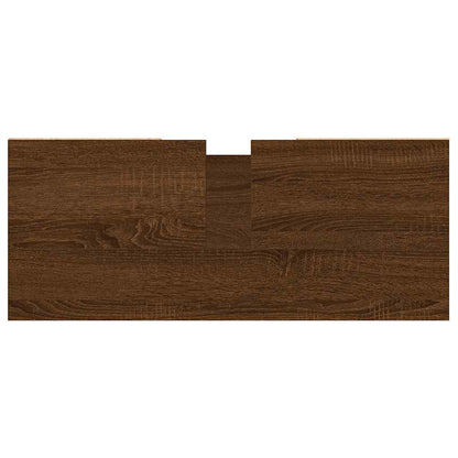Bathroom Cabinet Brown Oak 80x33x60 cm Engineered Wood