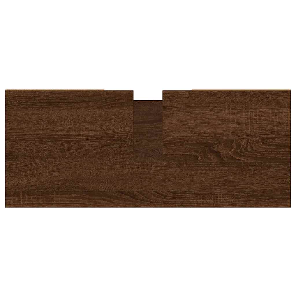 Bathroom Cabinet Brown Oak 80x33x60 cm Engineered Wood