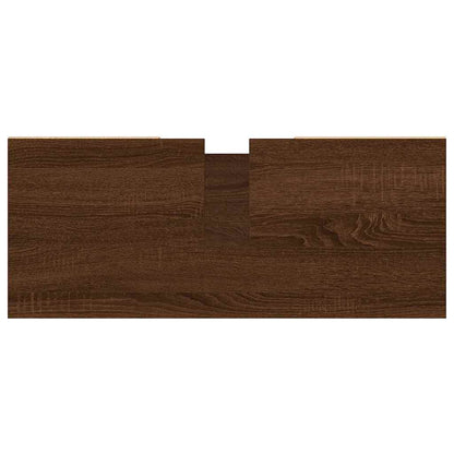 Bathroom Cabinet Brown Oak 80x33x60 cm Engineered Wood
