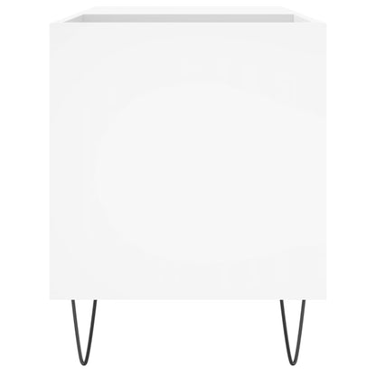 Record Cabinet White 85x38x48 cm Engineered Wood