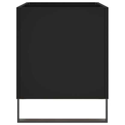 Record Cabinet Black 74.5x38x48 cm Engineered Wood
