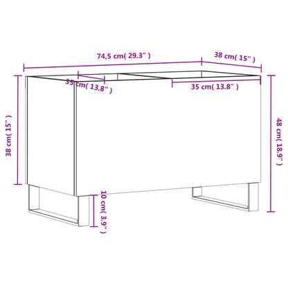 Record Cabinet Sonoma Oak 74.5x38x48 cm Engineered Wood