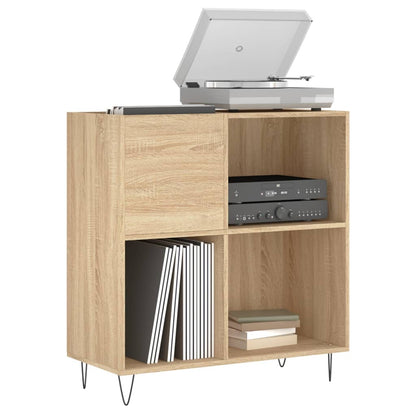 Record Cabinet Sonoma Oak 84.5x38x89 cm Engineered Wood